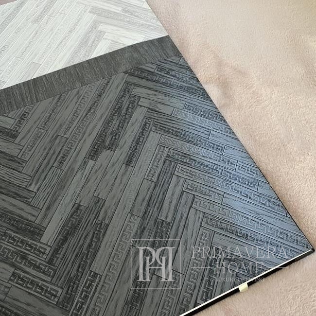 Exclusive Versace geometric wallpaper dark black gray chevron zigzags