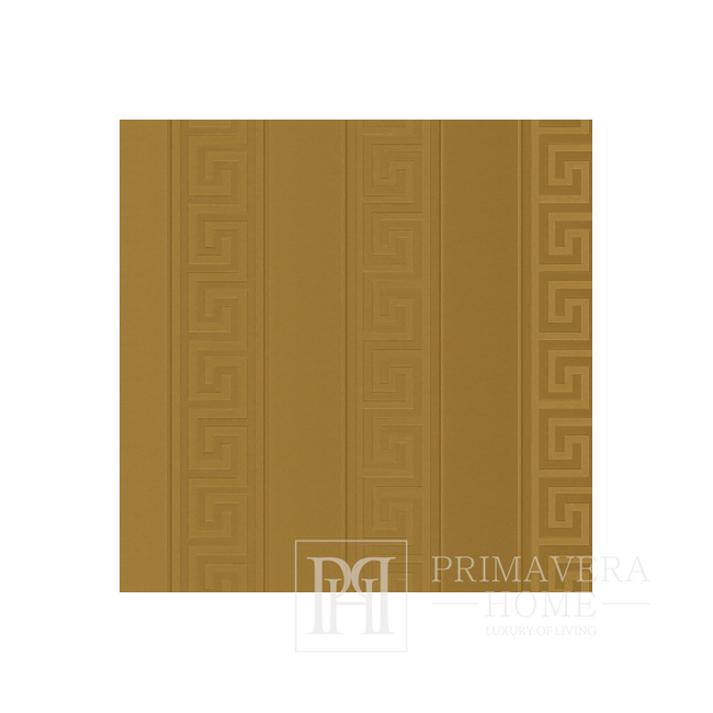 Wallpaper Versace Greek Key geometric style antique gold