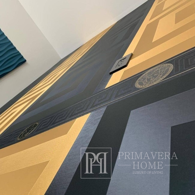 Zierrahmen, Zierleiste für Tapete Versace 5m x 13 cm schwarze Qualle 