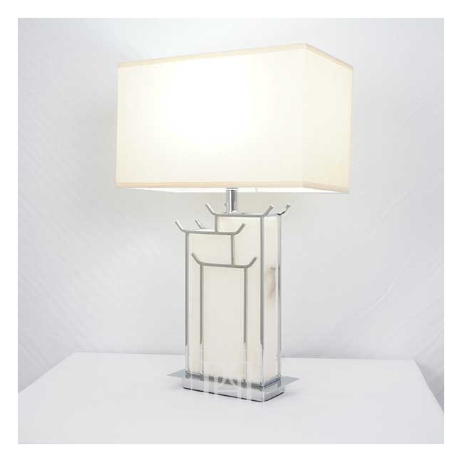 Art deco stalinė lempa stačiakampis marmurinis pagrindas glamor lux lux VITTORIA SILVER 