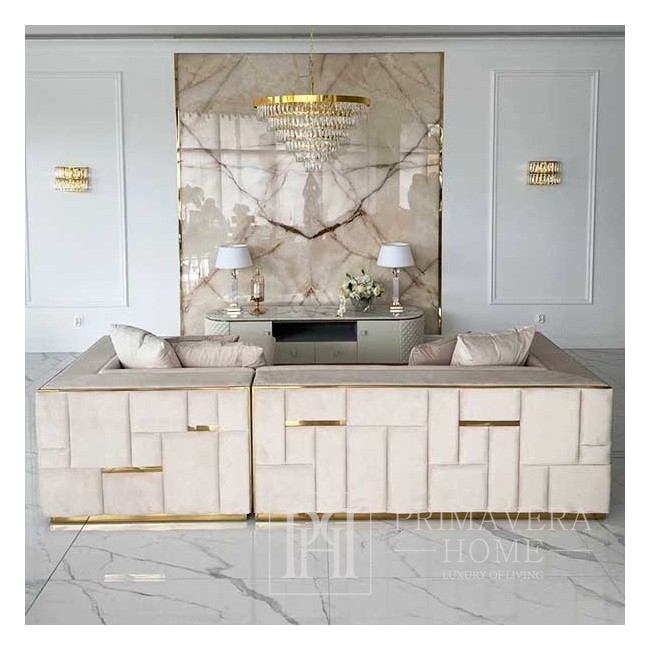 Kronleuchter Kristall New York Glamour modern zum Wohnzimmer Gold MONACO L.