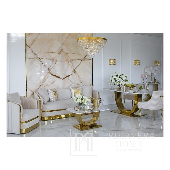 Chandelier crystal New York glamor modern to the living room gold MONACO L