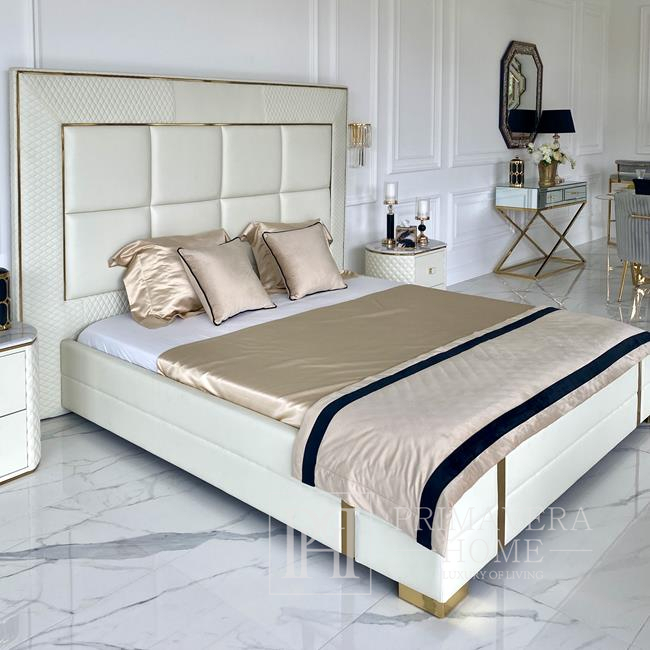 Siaura, stilinga, moderni lovatiesė miegamajam