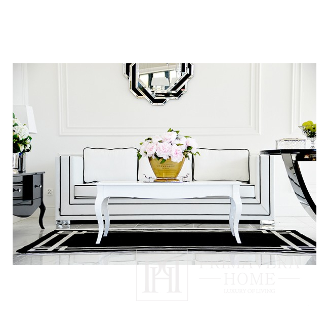 Coffee table to the living room white black high gloss ELENA GLAMOR