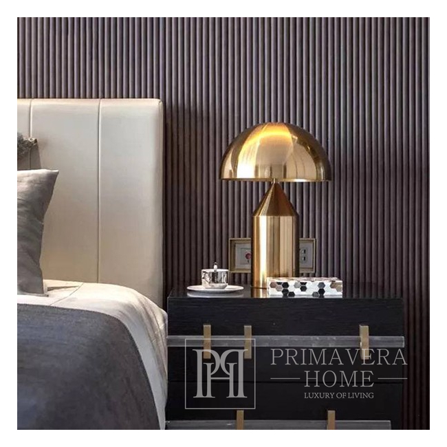 Modern gold metal table lamp in the AURORA GOLD glamor style