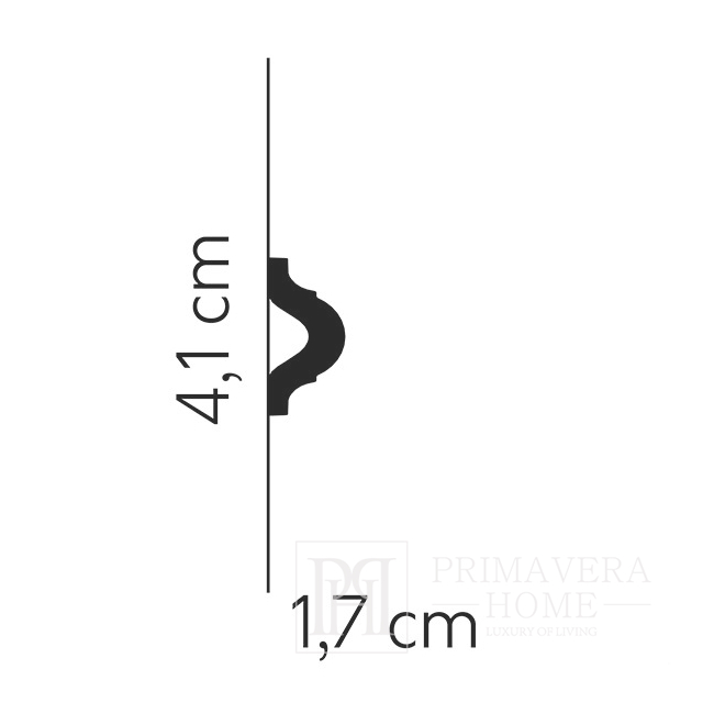 Listwa ścienna biała ozdobna ramkowa 4,1 cm 200 cm