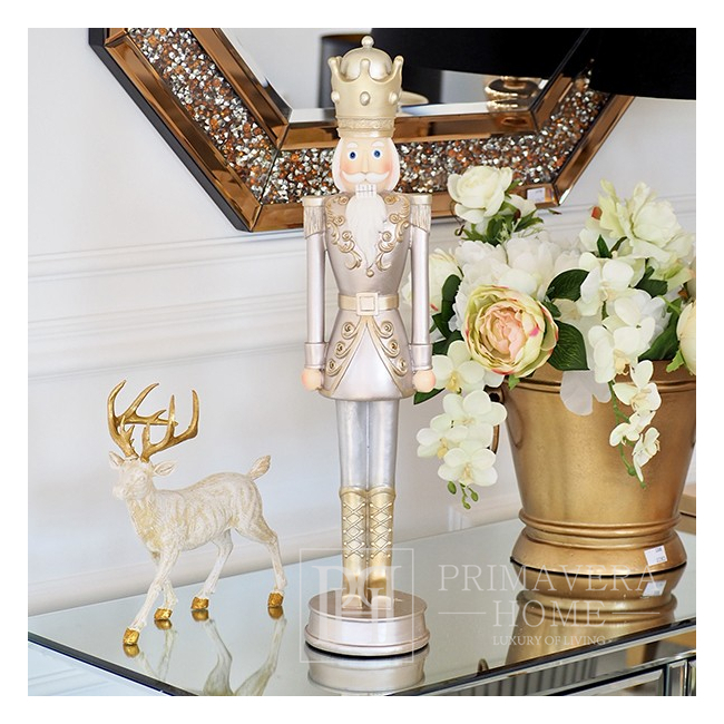 Decoration Nutcracker XL silver on the basis of 56 cm 