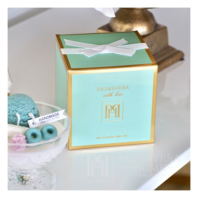 Scented candle natural green tea ice cream dessert - a gift for her