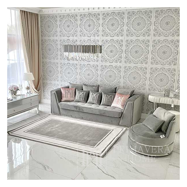 PRIMAVERA HOME glamor rug, modern for the living room, stylish gray and white