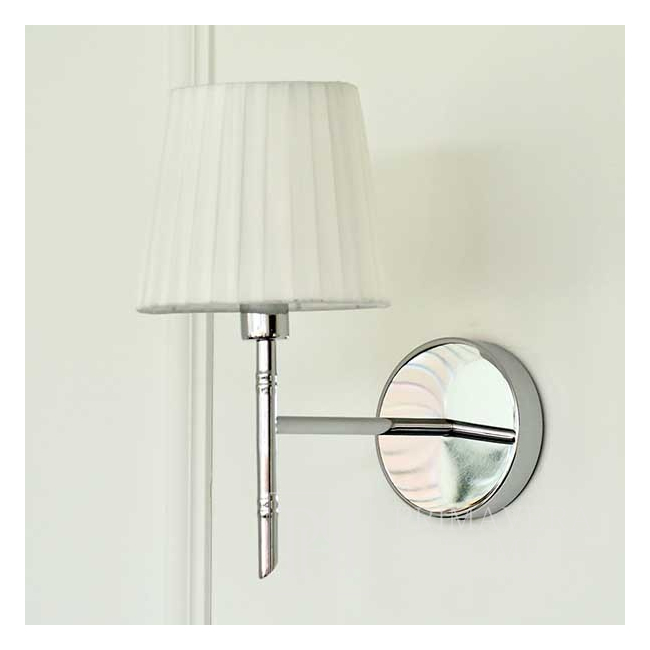 New York classic wall lamp with white shade wall lamp for living room, bedroom bathroom, silver ANGELO K