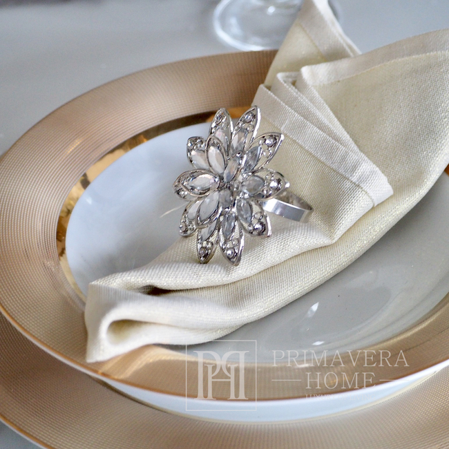 Napkin ring silver FLOWER ring
