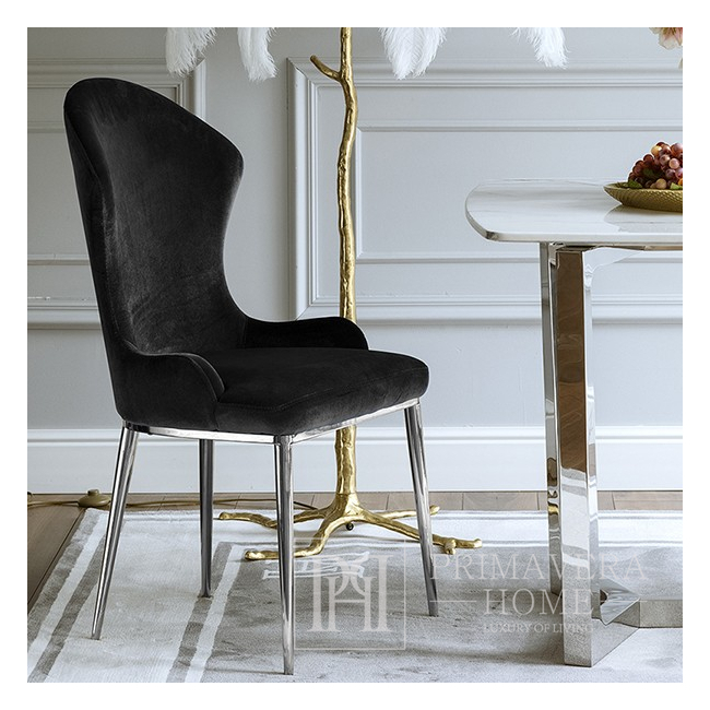 LOUIS modern black upholstered glamour - Primavera Home