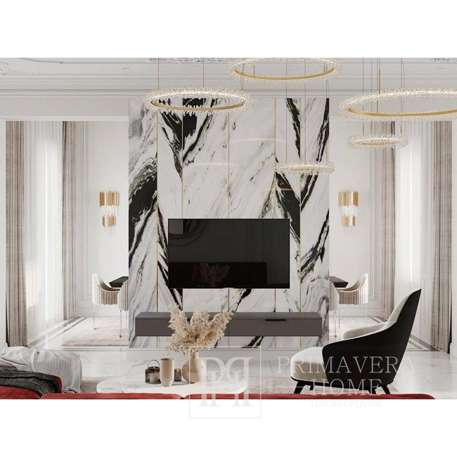 Crystal ceiling lamp gold round glamor luxury BRINA S M
