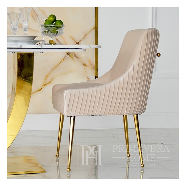 Upholstered beige chair PALOMA OUTLET