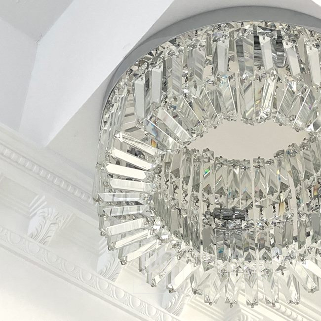 Ceiling lamp crystal modern glamor ceiling lamp STELLA silver New York style 