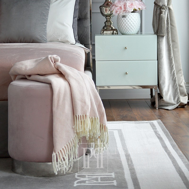 Klassischer Teppich für Esszimmer, Wohnzimmer, Schlafzimmer, Modern, Glamour, Hamptons, grau PRIMAVERA OUTLET