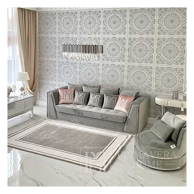 Klasikinis kilimėlis valgomajam, svetainei, miegamajam, modernus, glamour, hamptons, pilkas PRIMAVERA OUTLET