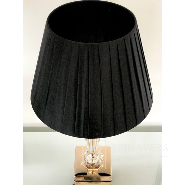 Elegant black pleated lampshade, 25 cm