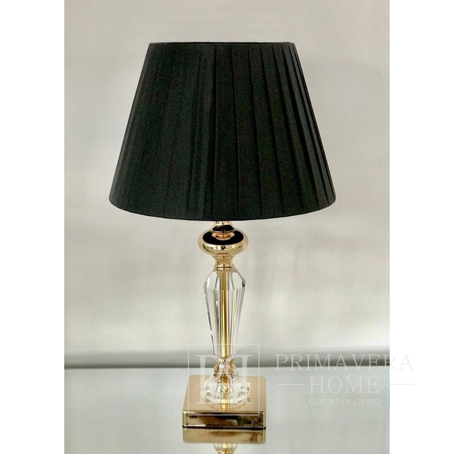 Eleganter schwarzer plissierter Lampenschirm, 25 cm