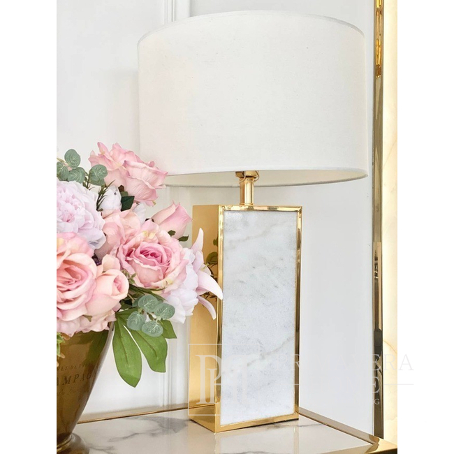 Lampa stołowa glamour złota