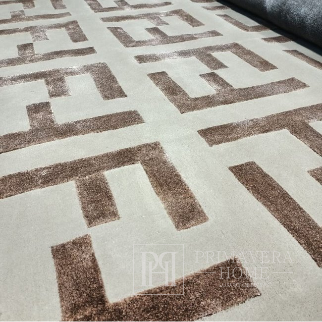 Modern carpet for the living room, bedroom, dining room, glamor, beige, brown FASHION