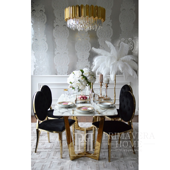 Złoty stół glamour