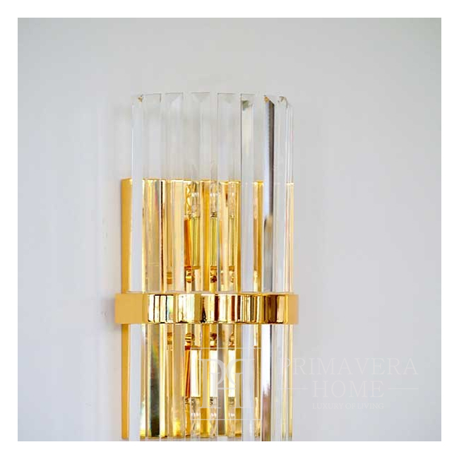 Glamor crystal wall lamp, gold wall lamp LUCERNARIO OUTLET