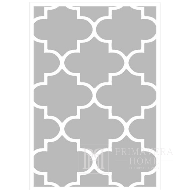 Marokkanischer Kleeteppich grau, Elfenbein MAROC OUTLET 