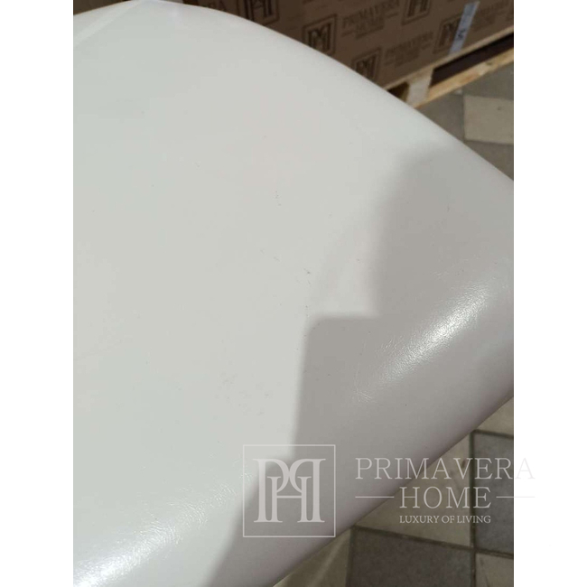 Glamorous stool, modern, New York, white, silver, MEDALLION OUTLET 