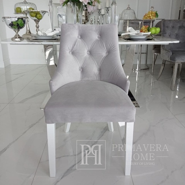Glamour chair LIVORNO with knockout, modern 54x46xh97 