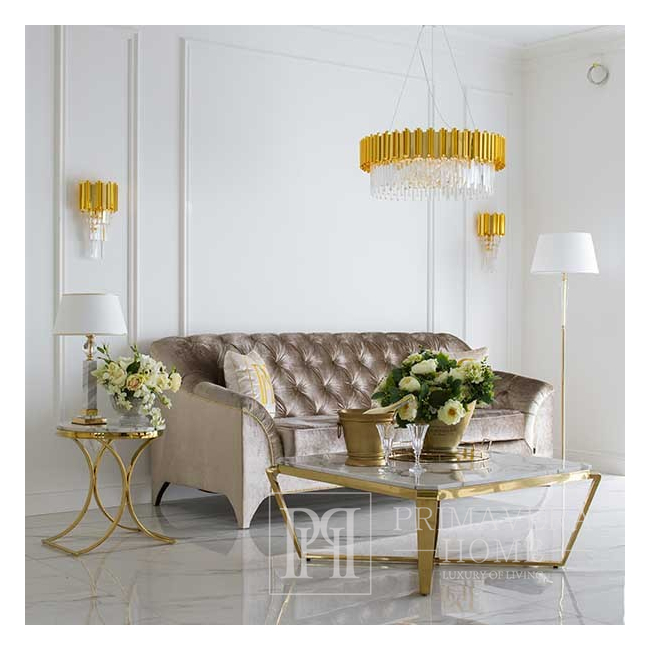 Prabangus krištolinės sieninės lempos glamūrinis sieninis šviestuvas, aukso IMPERIJA OUTLET 