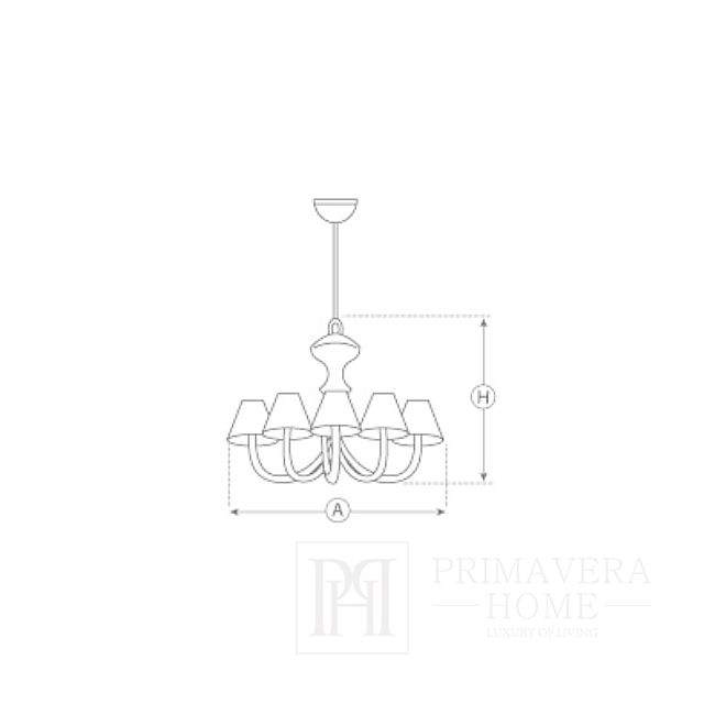 Lampa wisząca srebrna niklowana styl klasyczny, nowojorski ZEPFIR OUTLET