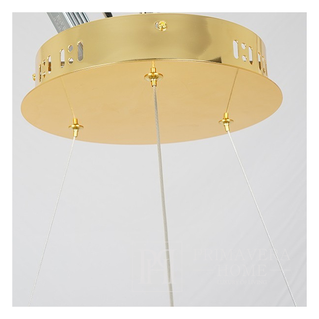 Led crystal lamp, round ceiling lamp, ring, glamor chandelier, modern gold BRINA 60cm OUTLET Lighting
