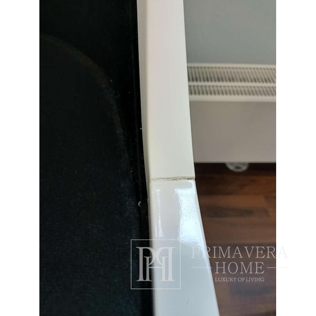 Upholstered stool REGINA glamor beech, black, white OUTLET 