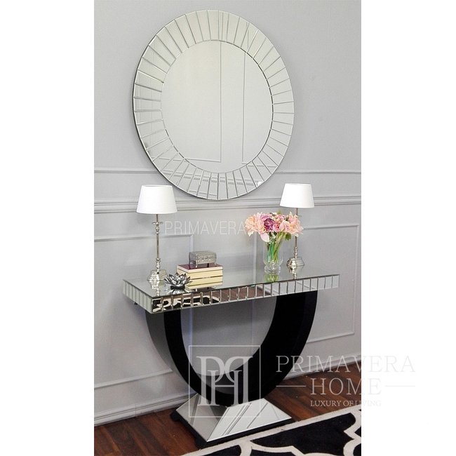 Round, decorative, New York style mirror, glamor SORENTO OUTLET