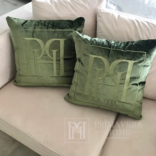 Dekoratyvinė pagalvė 50x50, tamsiai žalia, žalia, su PH logotipu 