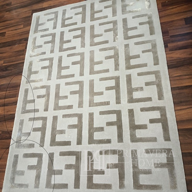 Stylish glamor style carpet for the living room, beige, brown FASHION OUTLET
