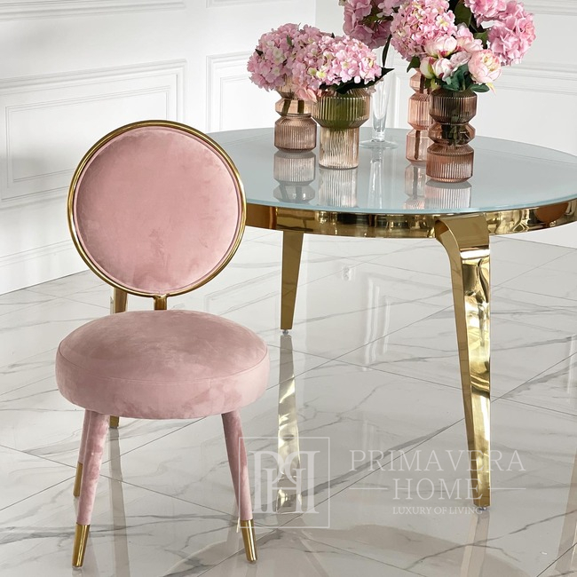 Krzesło glamour na złotych nogach