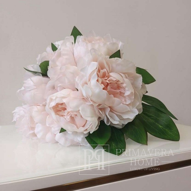 Bouquet of artificial flowers, decorative, elegant, salmon peonies 