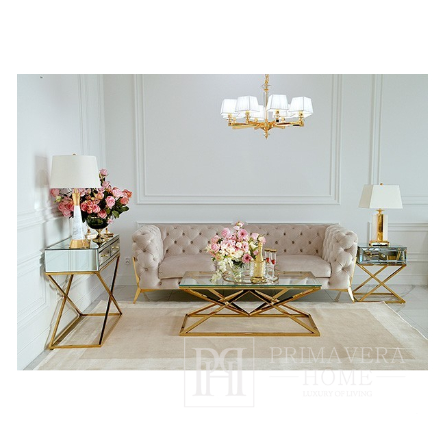 Modern beige rug, designer, glamor QUADRO OUTLET 