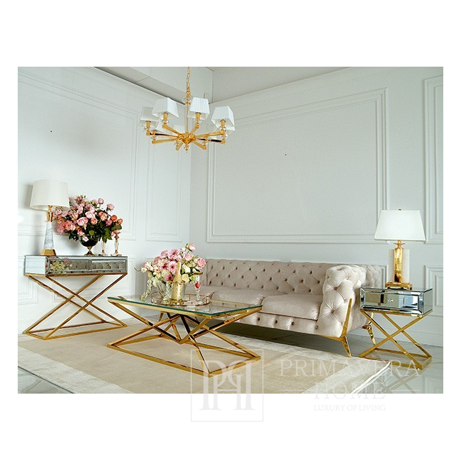 Modern beige rug, designer, glamor QUADRO OUTLET 