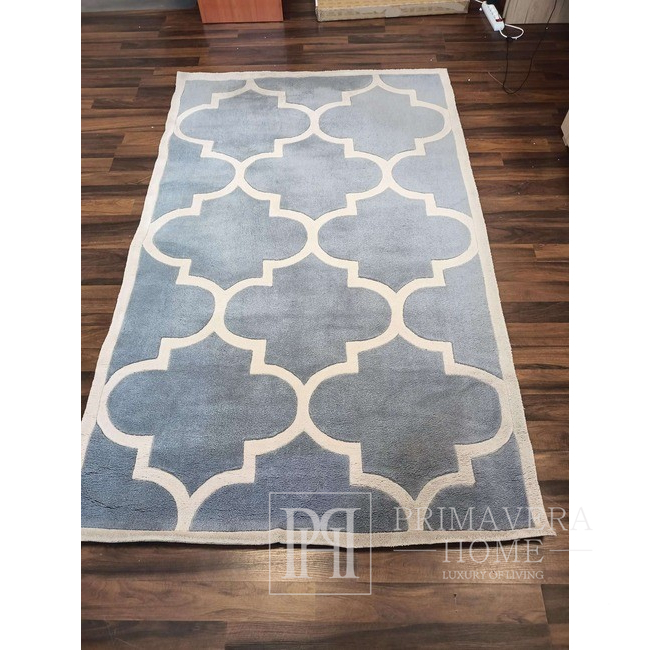 Modern rug, Moroccan clover light gray MAROC OUTLET