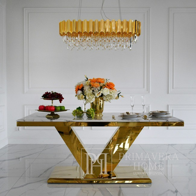 New York glamour crystal chandelier EMPIRE GOLD L