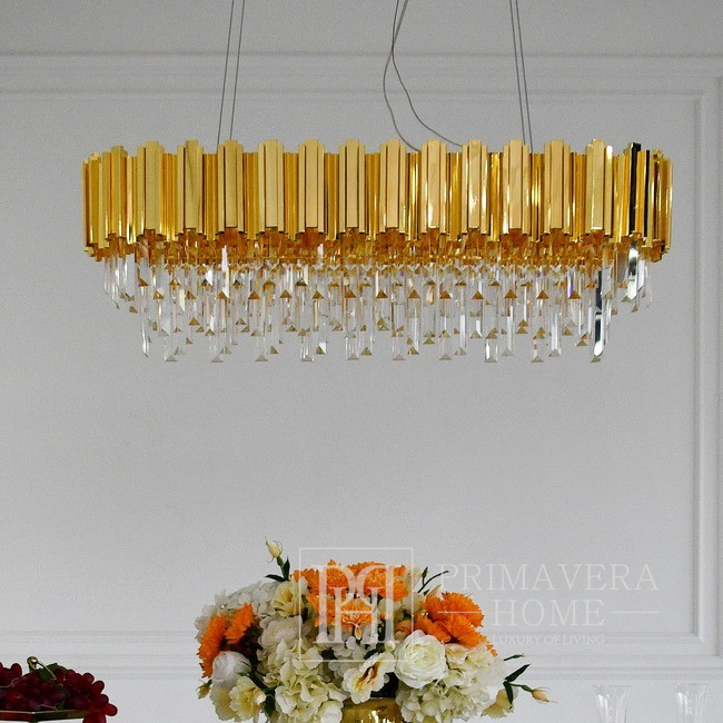 New York glamour crystal chandelier EMPIRE GOLD L