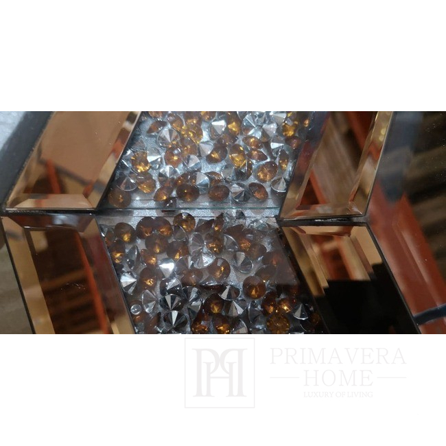 Deimantinis veidrodis, geometrinis, glamūrinis 100x80 aukso RARE GOLD OUTLET 