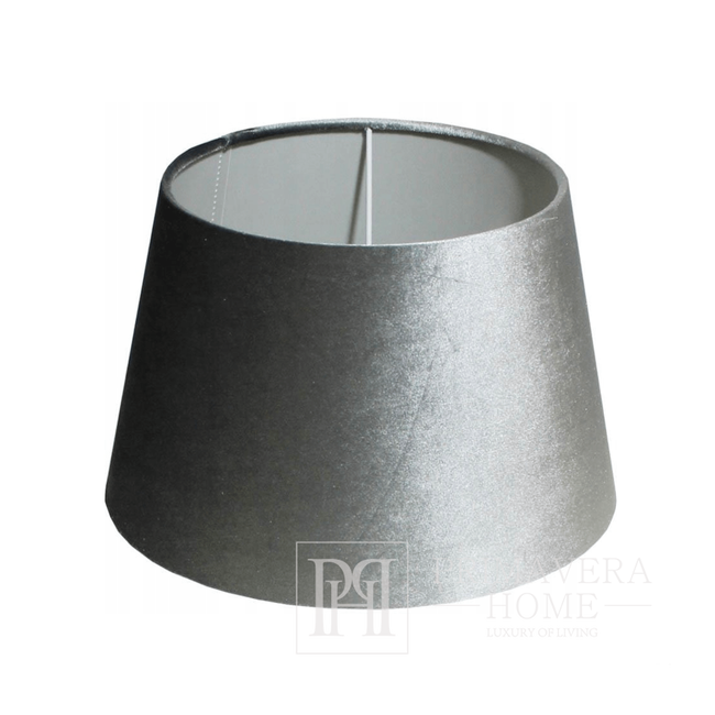 Lampenschirm aus grauem Velours, runder Glamour-Kegel, 35 cm 