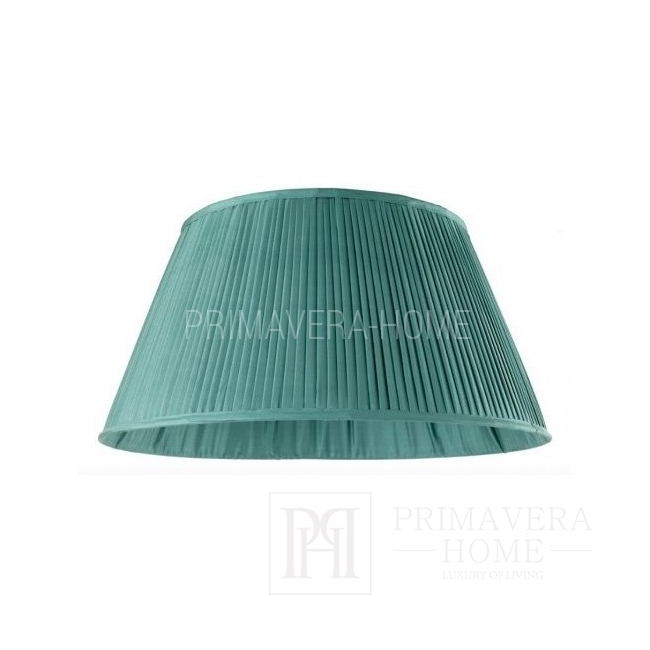 Classic pleated lampshade, turquoise BOUILOTTE 50 cm 
