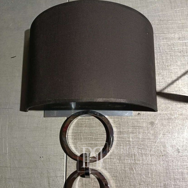 Black lampshade for a wall lamp, New York style, Hamptons Bond 