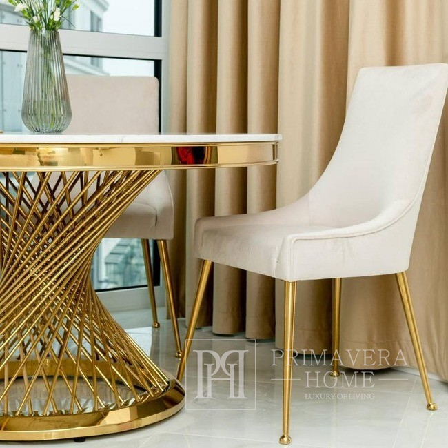 Glamour-Stuhl, Goldene Beine MODERN