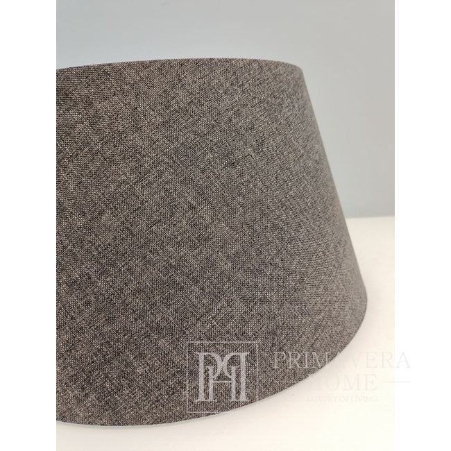 Lampshade in New York style glamor gray cone 35 cm DRUM OS24